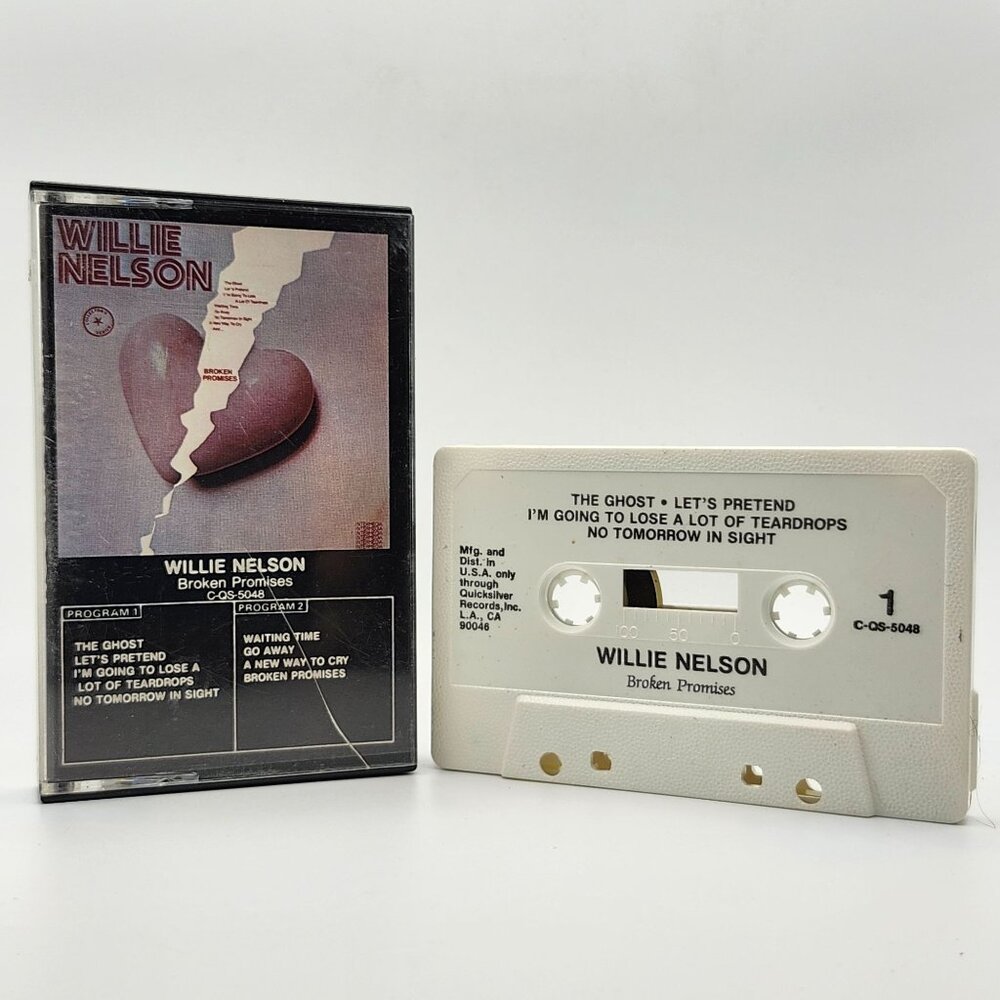 Willie Nelson Broken Promises Cassette 1983 Quicksilver Records C-QS-5048
